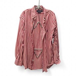 Men's retro red & blue striped Ralph Lauren Tilden 100% cotton size L (L6) 27."